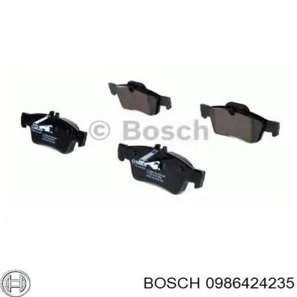 0986424235 Bosch колодки гальмові задні, дискові