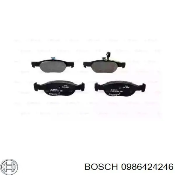 0986424246 Bosch колодки гальмівні передні, дискові