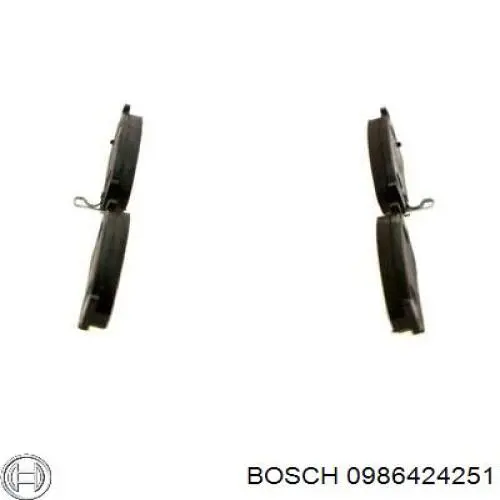 Передні тормозні колодки 0986424251 Bosch