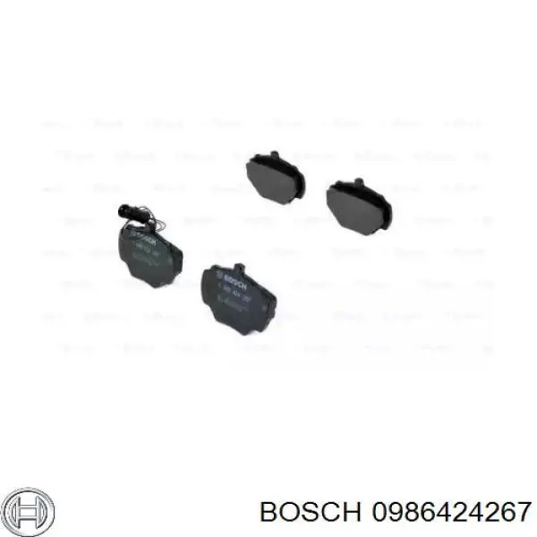0986424267 Bosch колодки гальмові задні, дискові