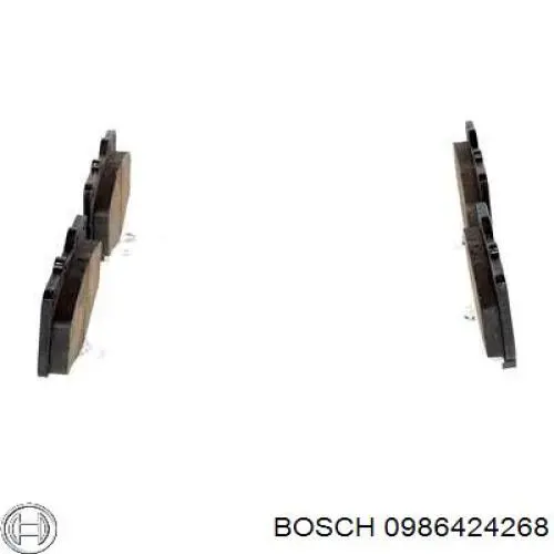 0986424268 Bosch колодки гальмівні передні, дискові