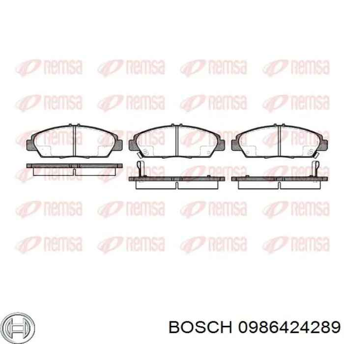 Гальмівні колодки Bosch 0986424289 ціна, від 21.77 USD