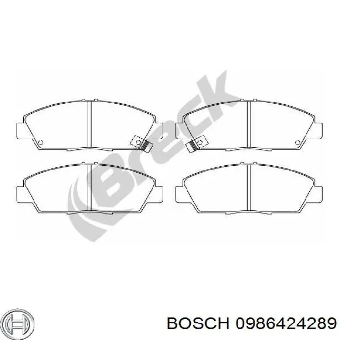 Тормозні колодки Bosch 0986424289