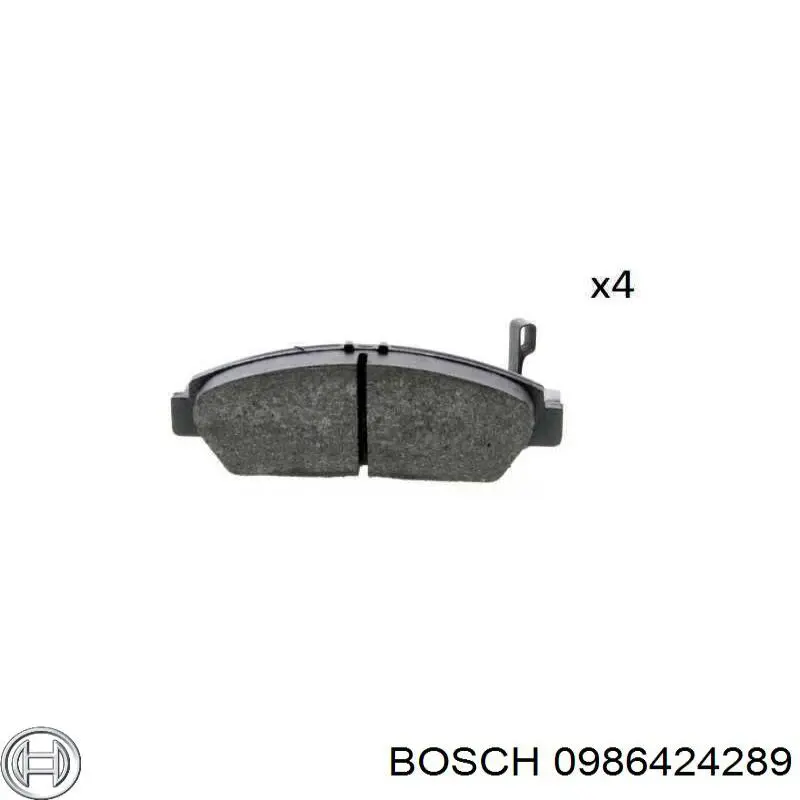 0986424289 Bosch Передні гальмівні колодки
