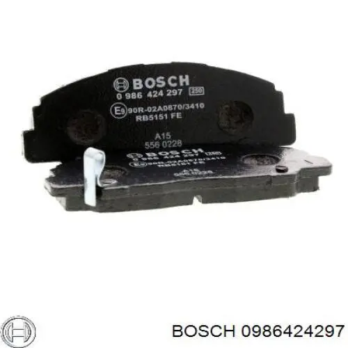 Купити 0986424297 Bosch Колодки гальмівні передні, дискові