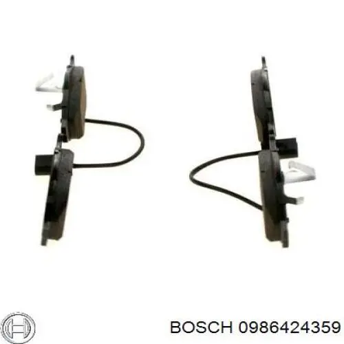 0986424359 Bosch колодки гальмівні передні, дискові