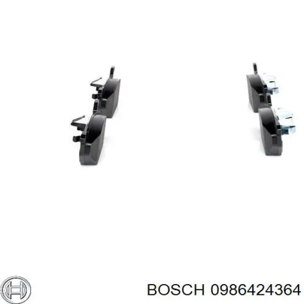 Колодки гальмівні передні, дискові 0986424364 Bosch