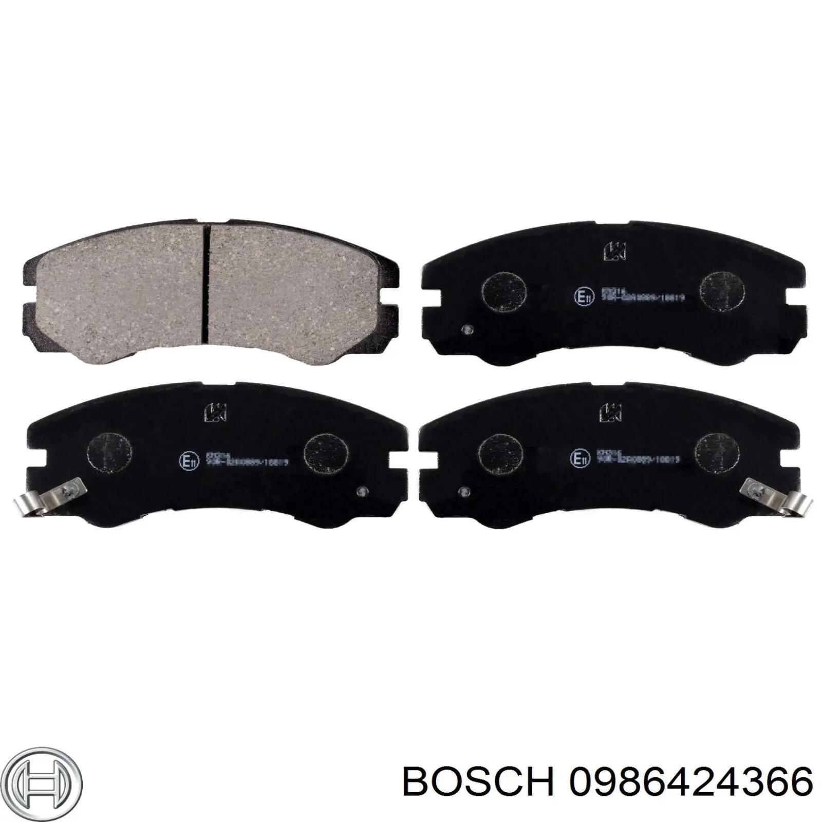 0986424366 Bosch колодки гальмівні передні, дискові