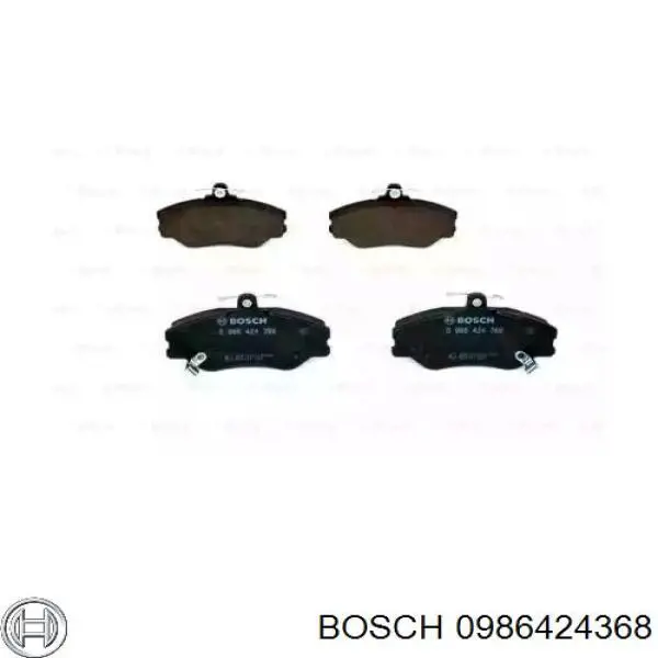 0986424368 Bosch колодки гальмівні передні, дискові
