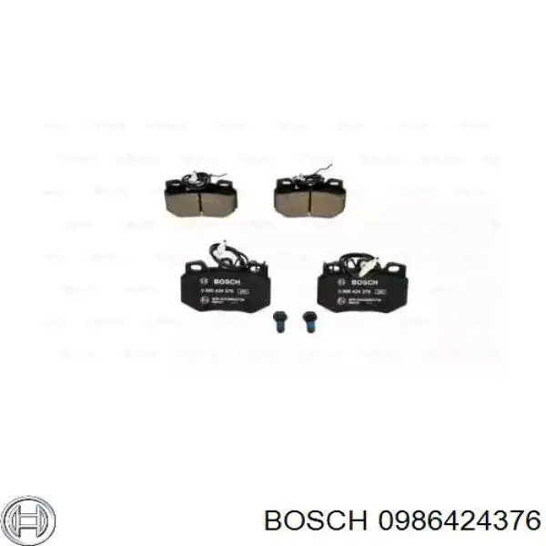 0986424376 Bosch колодки гальмівні передні, дискові