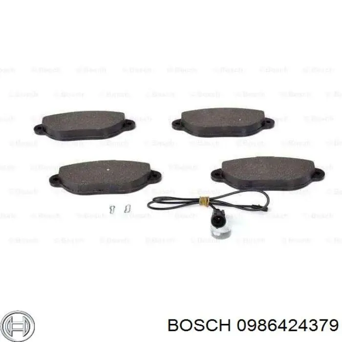 0986424379 Bosch колодки гальмівні передні, дискові