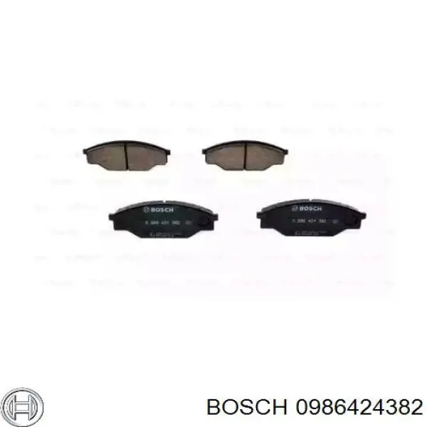 Колодки гальмівні передні, дискові 0986424382 Bosch