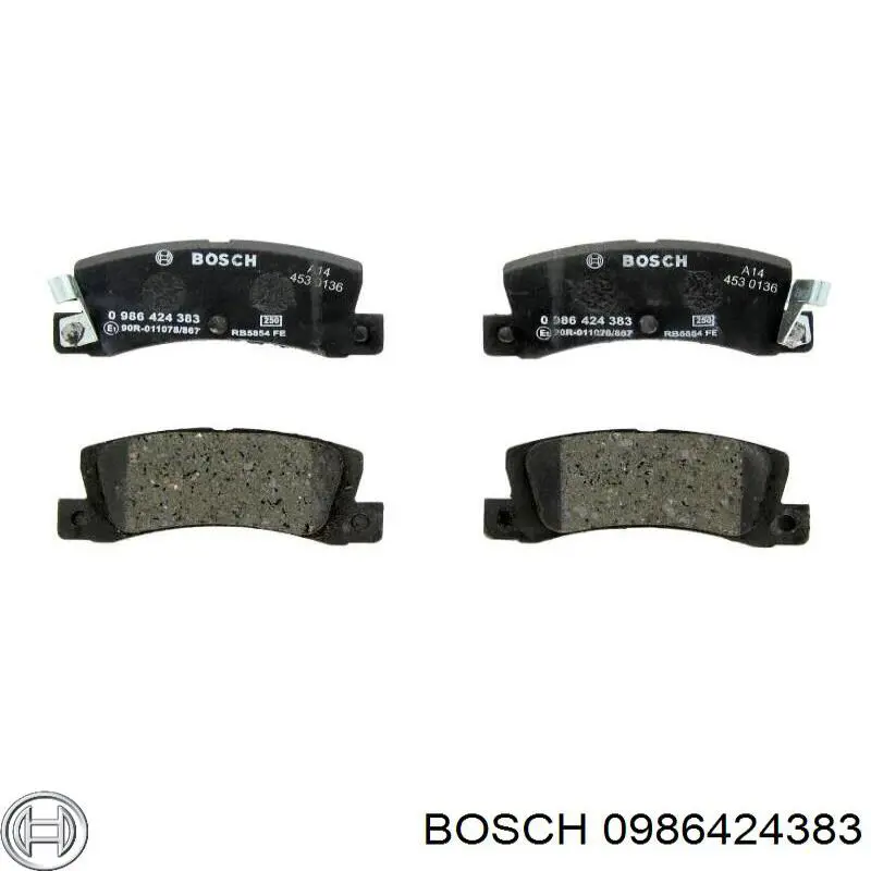 Колодки гальмові задні, дискові 0986424383 Bosch