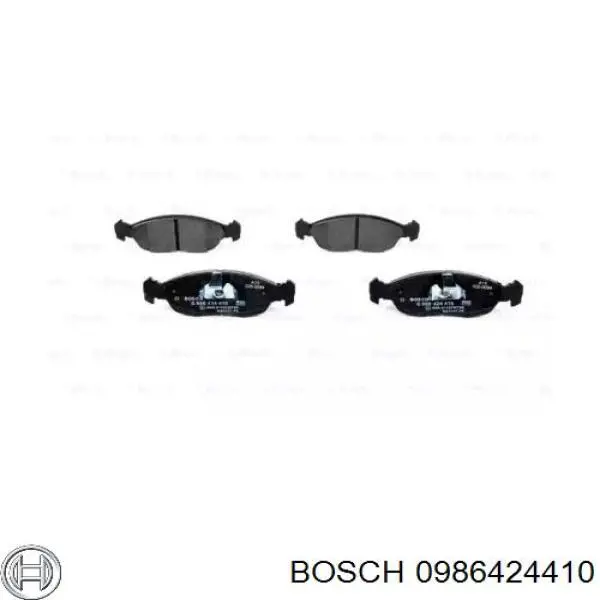 0986424410 Bosch колодки гальмівні передні, дискові