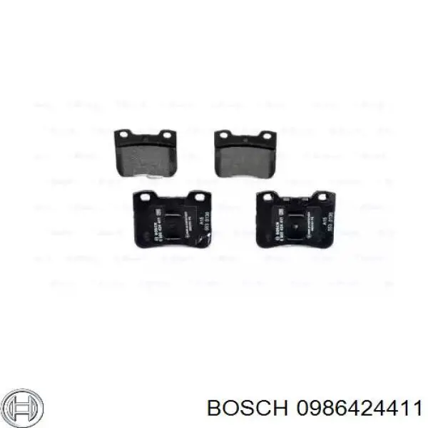 Колодки гальмівні передні, дискові 0986424411 Bosch