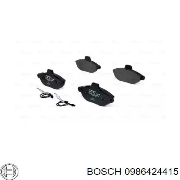 0986424415 Bosch колодки гальмівні передні, дискові