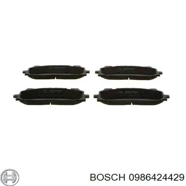 Колодки гальмівні передні, дискові 0986424429 Bosch