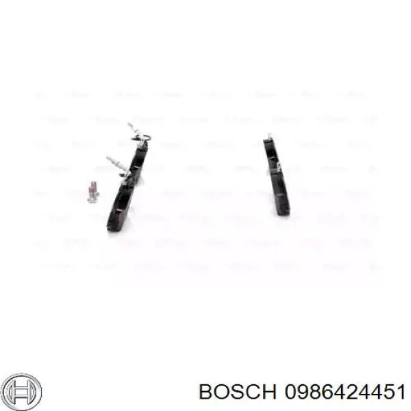 Колодки гальмівні передні, дискові 0986424451 Bosch