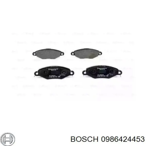 0986424453 Bosch колодки гальмівні передні, дискові