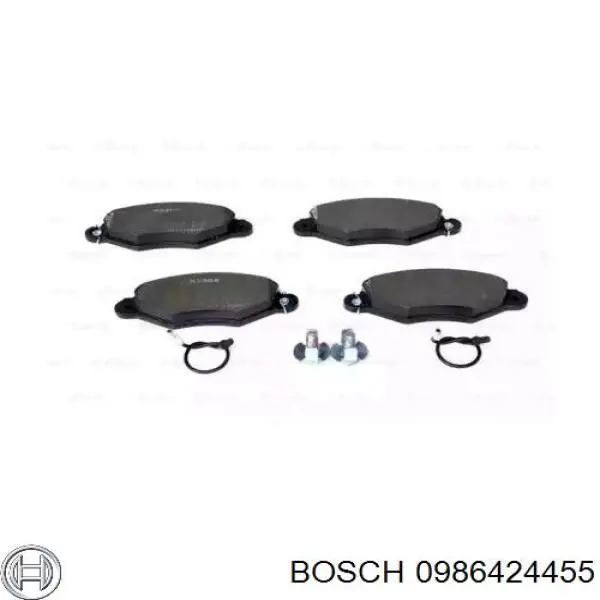 0986424455 Bosch колодки гальмівні передні, дискові
