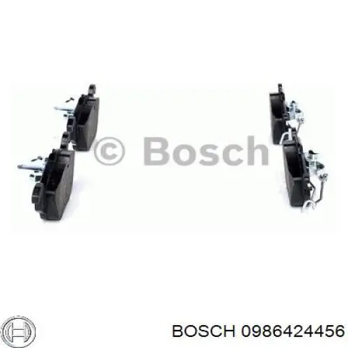 0986424456 Bosch колодки гальмівні передні, дискові