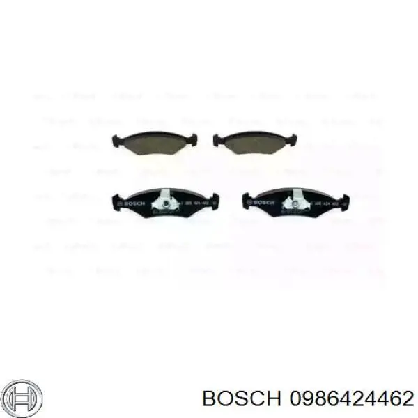 0986424462 Bosch колодки гальмівні передні, дискові