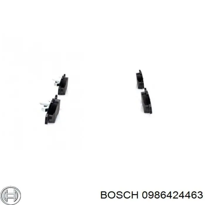 0986424463 Bosch колодки гальмові задні, дискові