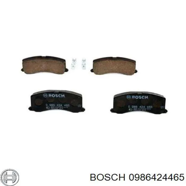 0986424465 Bosch колодки гальмівні передні, дискові