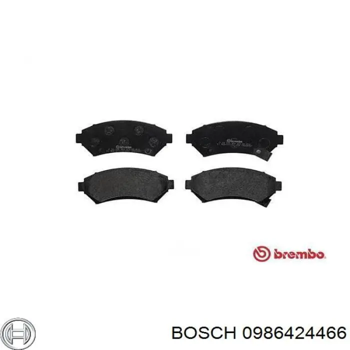 0986424466 Bosch колодки гальмівні передні, дискові