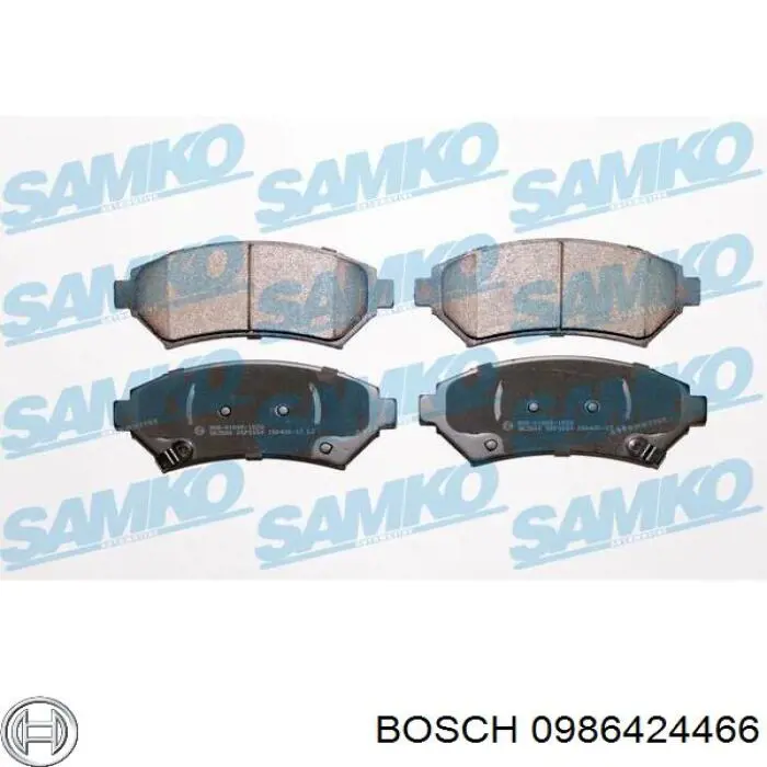 Купити 0986424466 Bosch Колодки гальмівні передні, дискові