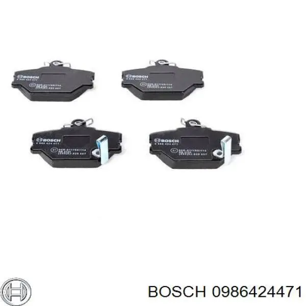 Колодки гальмівні передні, дискові 0986424471 Bosch