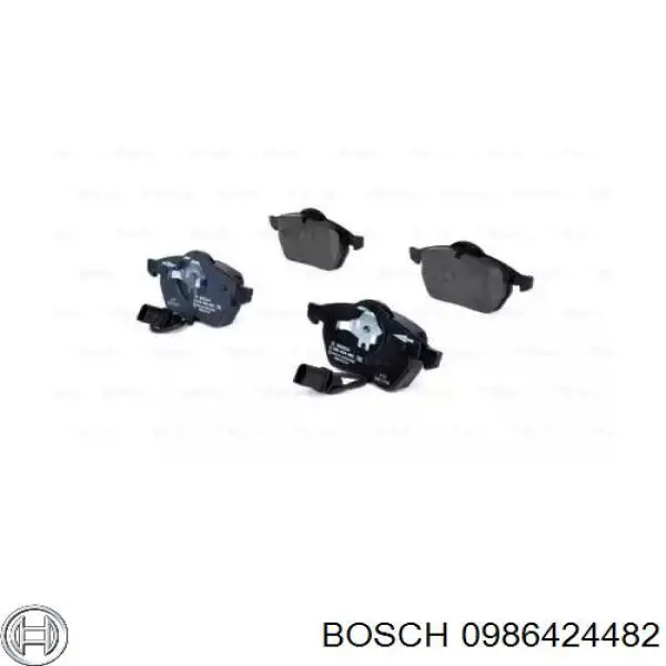 Колодки гальмівні передні, дискові 0986424482 Bosch