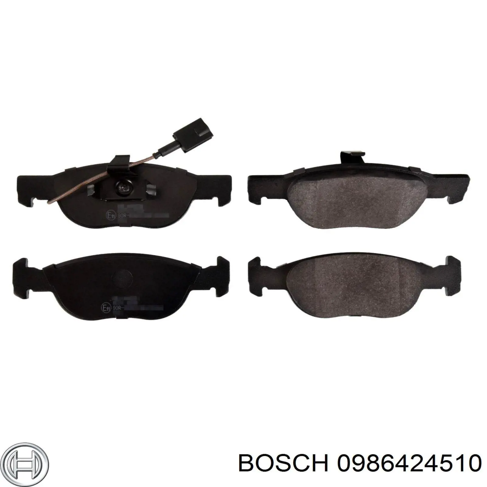 Колодки гальмівні передні, дискові 0986424510 Bosch