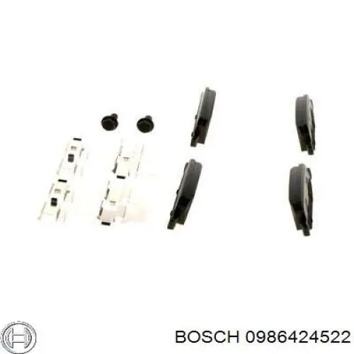 Задні гальмівні колодки 0986424522 Bosch