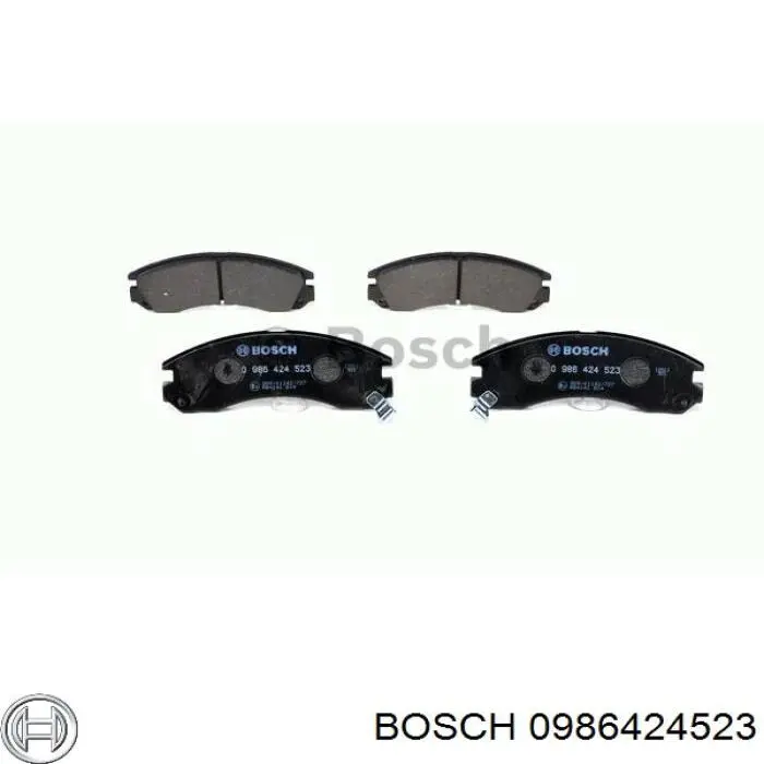 0986424523 Bosch колодки гальмівні передні, дискові