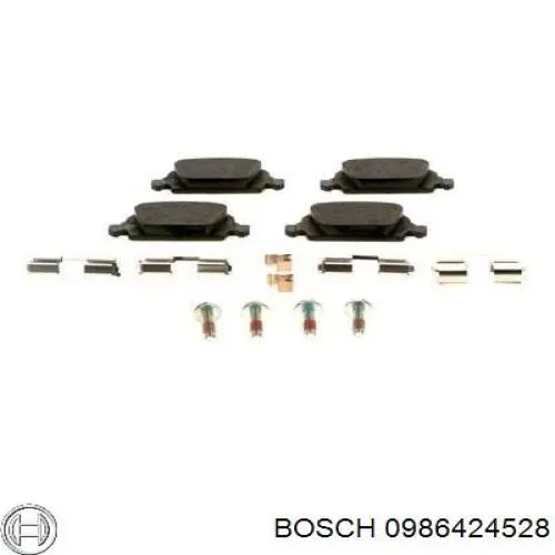 Колодки гальмові задні, дискові 0986424528 Bosch