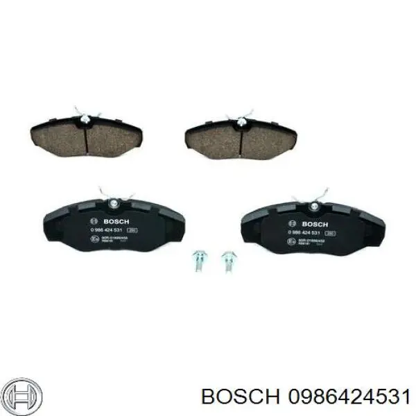 0986424531 Bosch колодки гальмівні передні, дискові