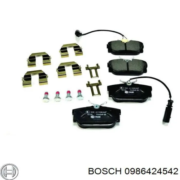 Задні гальмівні колодки 0986424542 Bosch