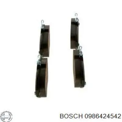 0986424542 Bosch Колодки гальмівні задні, дискові