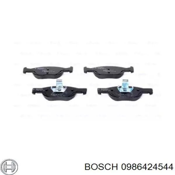 Колодки гальмівні передні, дискові 0986424544 Bosch