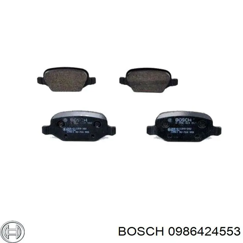 0986424553 Bosch колодки гальмові задні, дискові