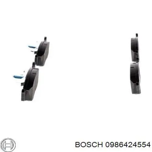 0986424554 Bosch колодки гальмівні передні, дискові