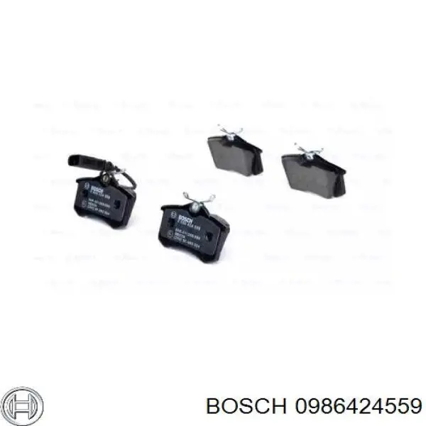 0986424559 Bosch колодки гальмові задні, дискові