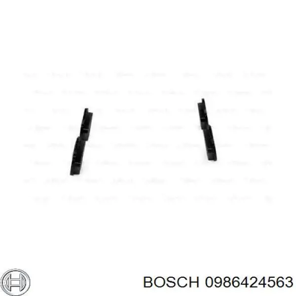 0986424563 Bosch колодки гальмові задні, дискові
