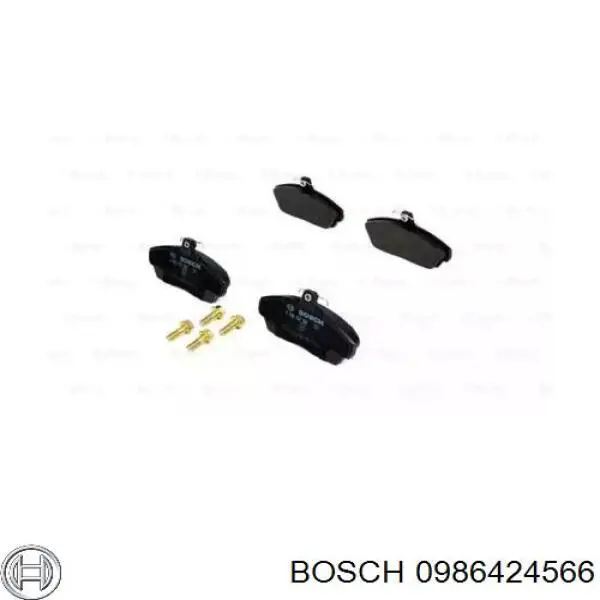 0986424566 Bosch колодки гальмівні передні, дискові