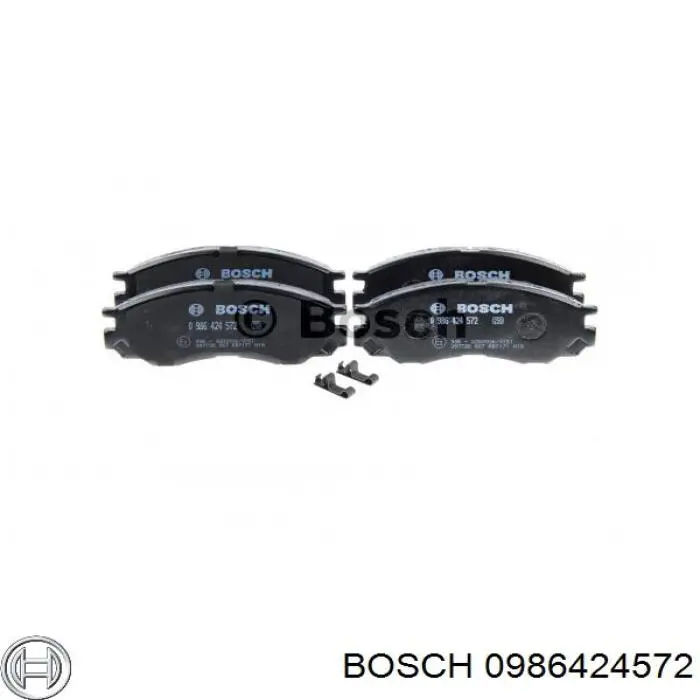 Колодки гальмівні передні, дискові 0986424572 Bosch