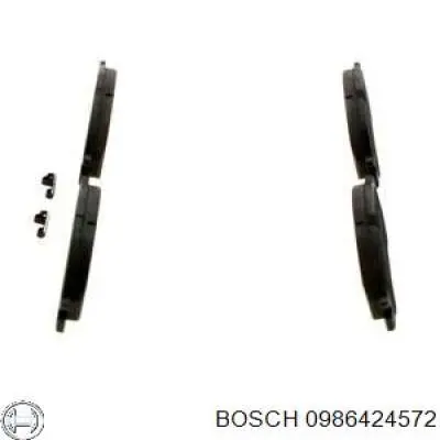 Купити 0986424572 Bosch Колодки гальмівні передні, дискові