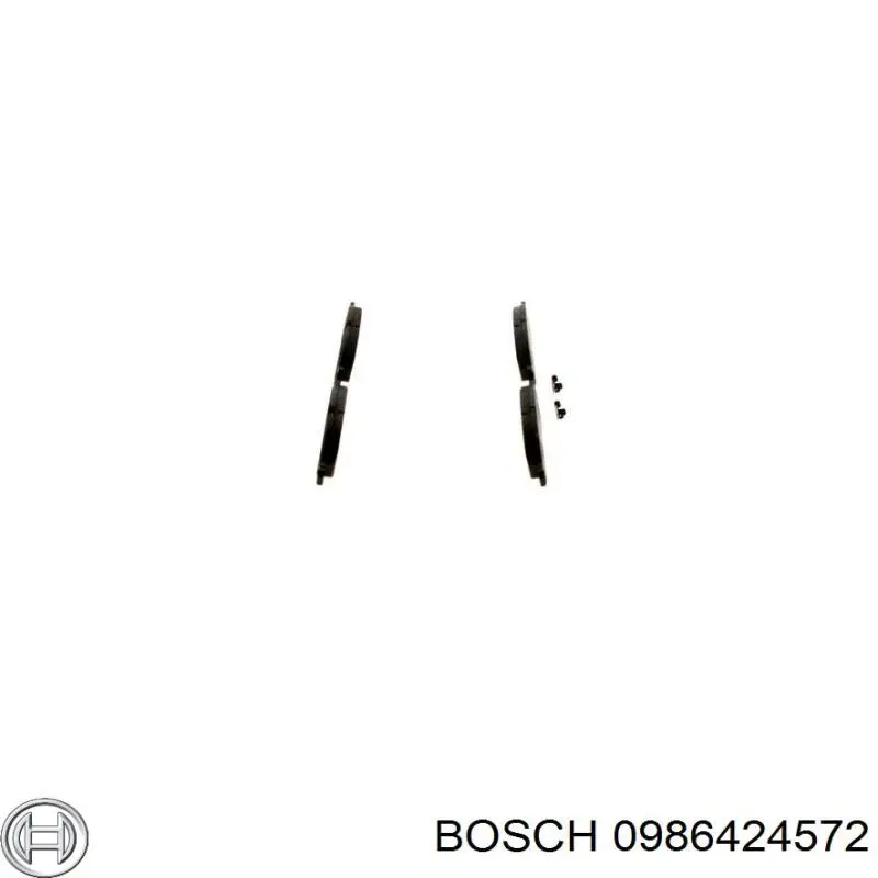 Передні тормозні колодки 0986424572 Bosch