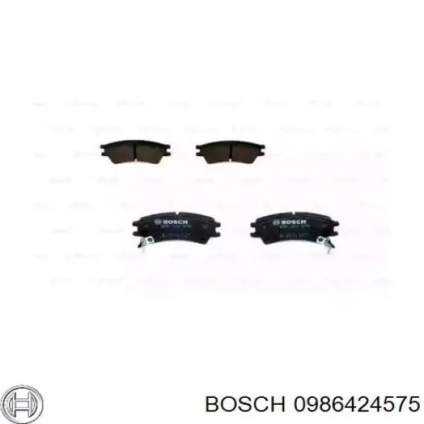 0986424575 Bosch колодки гальмівні передні, дискові