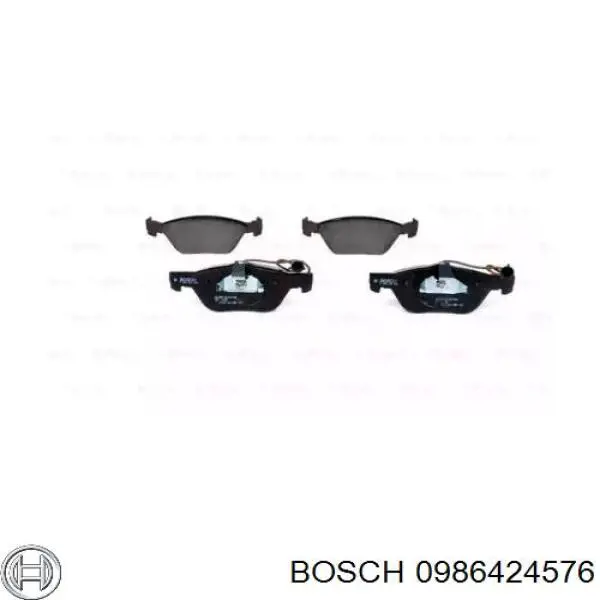 Передні тормозні колодки 0986424576 Bosch